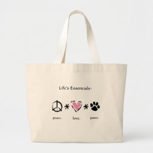 Vrede * Liefde * Betaaltas Grote Tote Bag