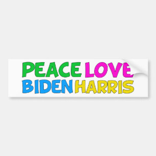 Vrede Liefde Biden Harris 2024 Verkiezingen Bumpersticker