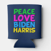 Vrede Liefde Biden Harris Schattig 2024 Verkiezing Blikjeskoeler (Achterkant)