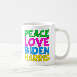 Vrede Liefde Biden Harris Schattig 2024 Verkiezing Koffiemok