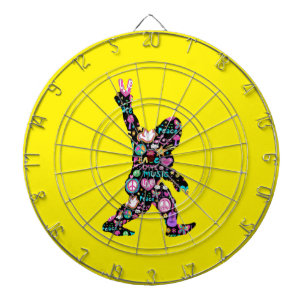 Vrede Liefde Bigfoot Hippie Grappige Bigfoot Liefh Dartbord