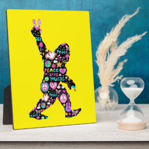 Vrede Liefde Bigfoot Hippie Grappige Bigfoot Liefh Fotoplaat