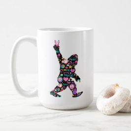 Vrede Liefde Bigfoot Hippie Grappige Bigfoot Liefh Koffiemok