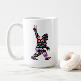Vrede Liefde Bigfoot Hippie Grappige Bigfoot Liefh Koffiemok