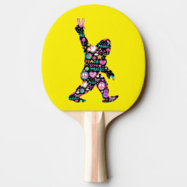 Vrede Liefde Bigfoot Hippie Grappige Bigfoot Liefh Tafeltennisbatje