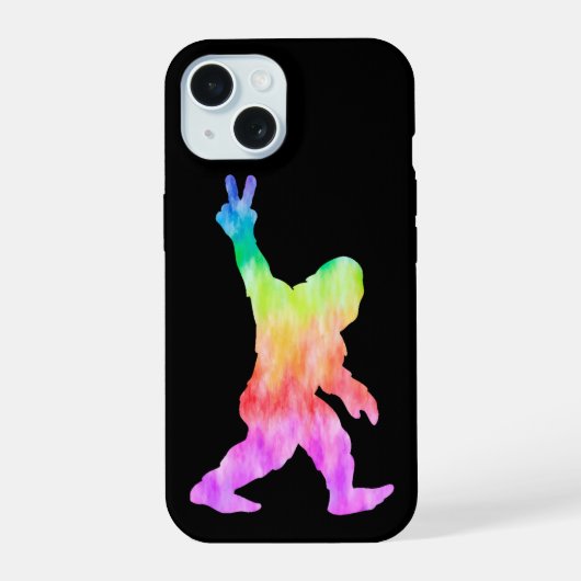 Vrede Liefde Bigfoot iPhone 15 Case (Achterkant)