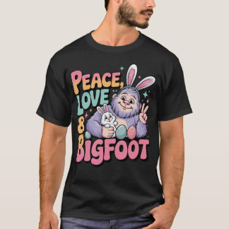 Vrede Liefde Bigfoot Pasen T-shirt