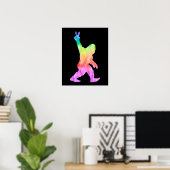 Vrede Liefde Bigfoot Poster (Thuiskantoor)