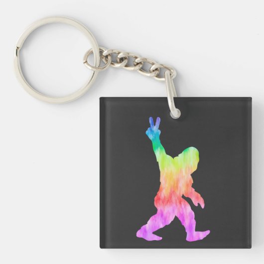 Vrede Liefde Bigfoot Sleutelhanger (voorkant)