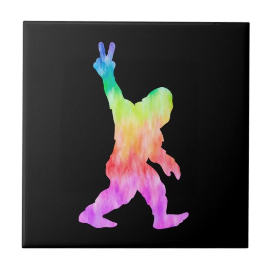 Vrede Liefde Bigfoot Tegeltje (Voorkant)
