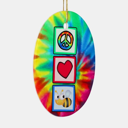 Vrede, liefde, bijen keramisch ornament (Rechts)