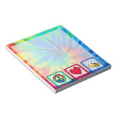 Vrede, liefde, bijen notitieblok (Schuin)