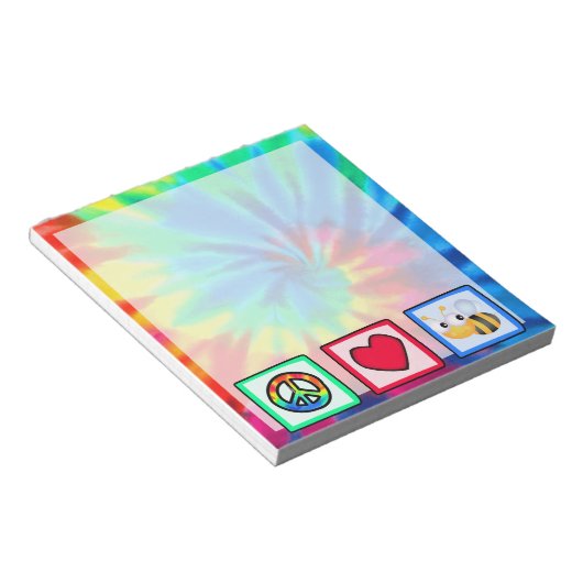 Vrede, liefde, bijen notitieblok (Schuin)