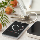 Vrede liefde biljart hart sleutelhanger (Voorkant Rechts)