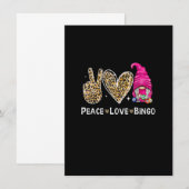 Vrede Liefde Bingo Grappige Bingo Liefhebber Lucky Kaart (Voorkant / Achterkant)