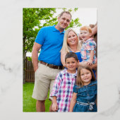 Vrede, liefde blijdschap gouden mistletoe hart Ker Folie Feestdagenkaart (Achterkant)