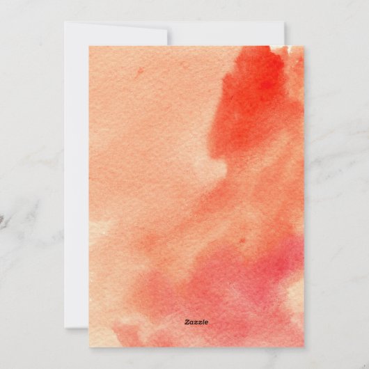 Vrede, liefde, blijdschap koraal waterverf & duif feestdagenkaart (Achterkant)