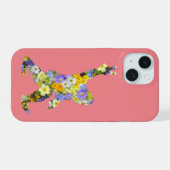 Vrede Liefde Bloemig Bigfoot iPhone 15 Case (Achterkant horizontaal)