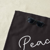 Vrede Liefde Bloemig Vredesteken Persoonlijk Strandlaken (In situ)