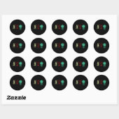 Vrede Liefde Bocce Ball Ronde Sticker (Vel)