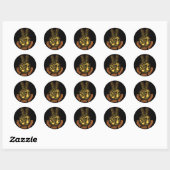 Vrede, liefde, Boeddha Ronde Sticker (Vel)