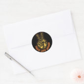 Vrede, liefde, Boeddha Ronde Sticker (Envelop)