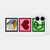 Vrede Liefde Boeken iPhone 16 Hoesje (Achterkant horizontaal)