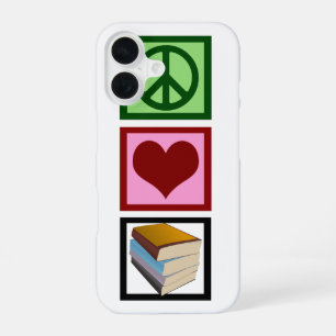 Vrede Liefde Boeken iPhone 16 Hoesje