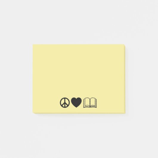 Vrede, Liefde & Boeken Post-It Notities Post-it® Notes (Voorkant)
