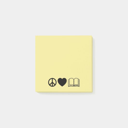 Vrede, Liefde & Boeken Post-It Notities Post-it® Notes (Voorkant)