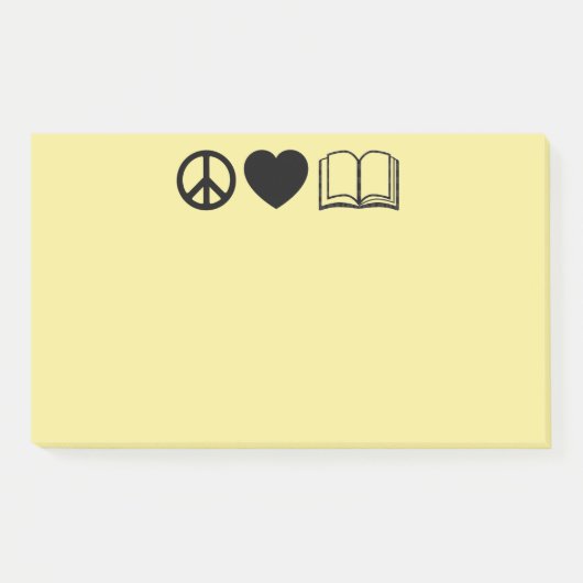 Vrede, Liefde & Boeken Post-It Notities Post-it® Notes (Voorkant)