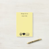 Vrede, Liefde & Boeken Post-It Notities Post-it® Notes (Op bureau)