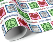 Vrede Liefde Boekhouding Schattige Accountant Vaka Cadeaupapier (Rol Hoek)