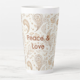 Vrede Liefde Boheem Hippie Jaren Zestig Paisley Latte Mok