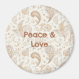 Vrede Liefde Boheem Hippie Zestiger Jaren Paisley Magneet