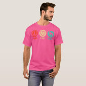 Vrede Liefde Bokser Hond Hart Graphic Boxer D T-shirt (Voorkant volledig)