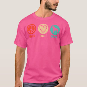 Vrede Liefde Bokser Hond Hart Graphic Boxer D T-shirt