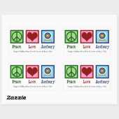 Vrede Liefde Boogschieten Aangepaste Kerstmis Rechthoekige Sticker (Vel)