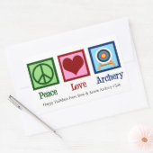 Vrede Liefde Boogschieten Aangepaste Kerstmis Rechthoekige Sticker (Envelop)