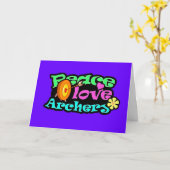 Vrede, Liefde, Boogschieten Kaart (Gele Bloem)