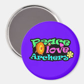 Vrede, Liefde, Boogschieten Magneet (Voorkant / Achterkant)