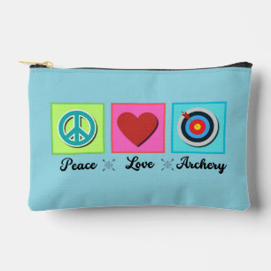 Vrede, liefde, boogschieten make-up tas