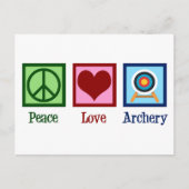 Vrede Liefde Boogschieten Schattige Kerstmis Briefkaart (Voorkant)