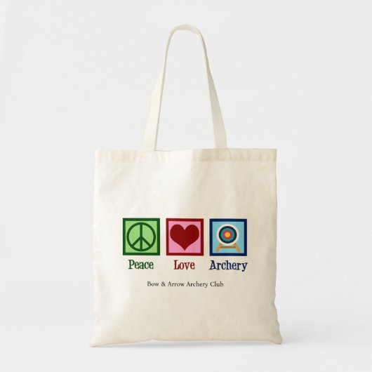 Vrede Liefde Boogschieten Schattige  Tote Bag (Voorkant)