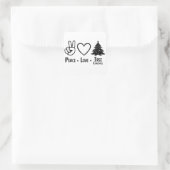 Vrede Liefde Boom Kerstmis Vierkante Sticker (Tas)
