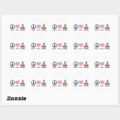 vrede liefde bosmarmotten ronde sticker (Vel)