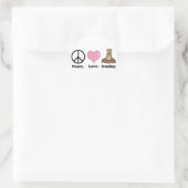 vrede liefde bosmarmotten ronde sticker (Tas)