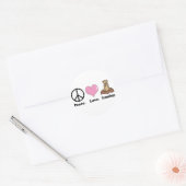 vrede liefde bosmarmotten ronde sticker (Envelop)