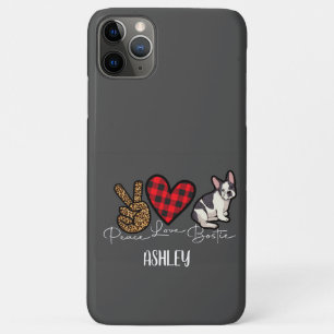 Vrede Liefde Boston Terrier Schotse Hond Liefhebbe Case-Mate iPhone Case