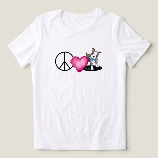Vrede Liefde Bostons T-shirt (Design voorkant)